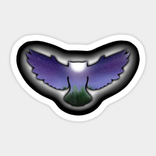 Starry Sky Owl Sticker